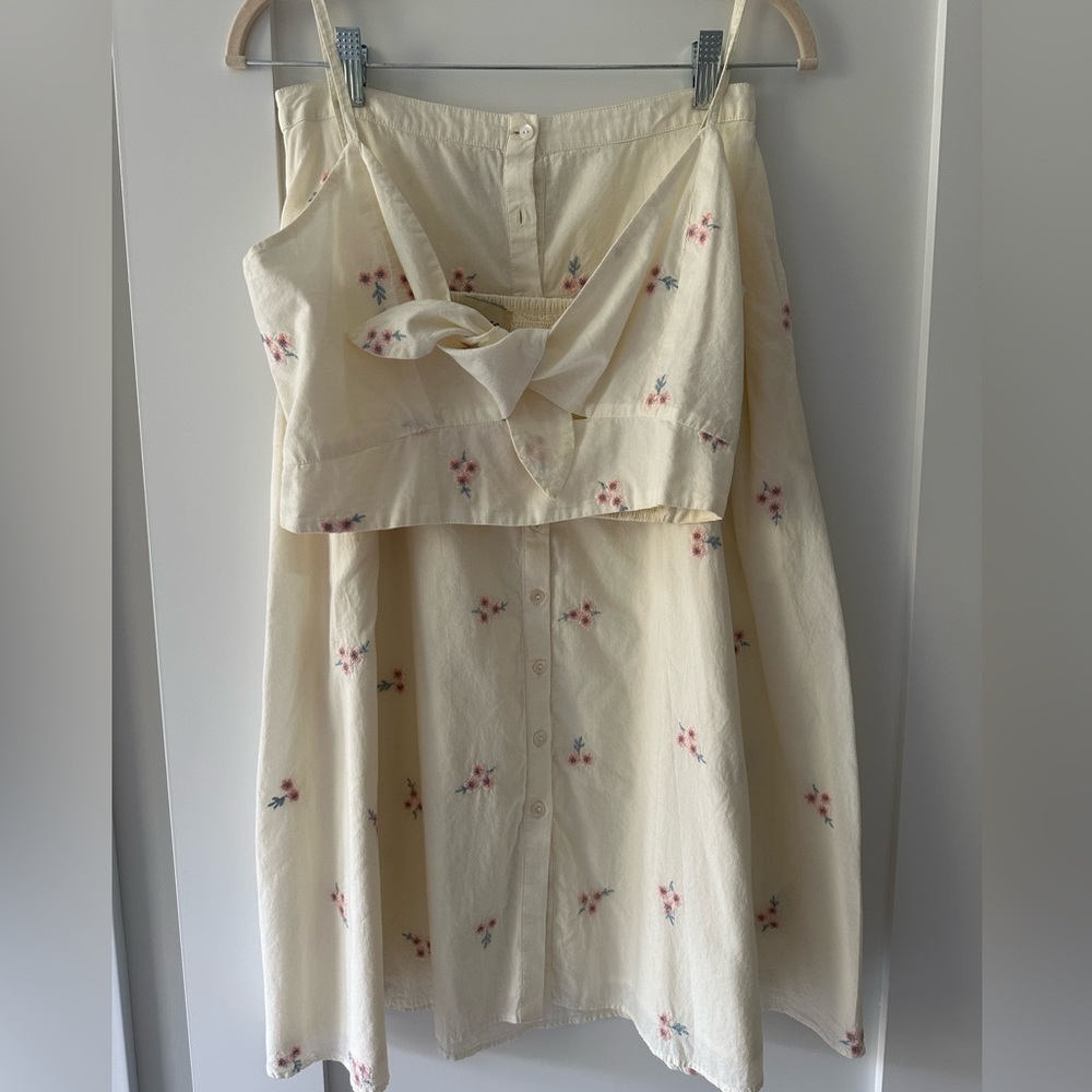 Cleobella Matching Set - Midi Skirt (Small) & Tie Bralette Top (Medium)